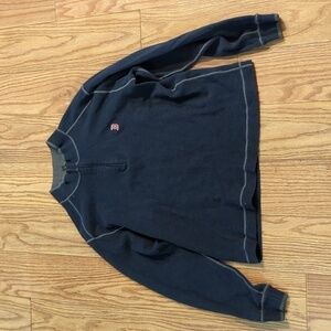 Cutter & Buck Boston Red Sox quarter zip pullover sweater, blue, gray and red, L